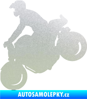 Samolepka Motorka 044 levá motokros pískované sklo