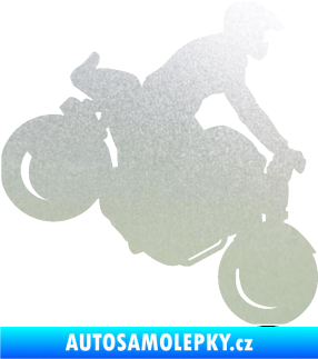 Samolepka Motorka 044 pravá motokros pískované sklo