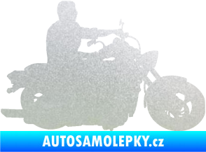 Samolepka Motorka 049 pravá pískované sklo