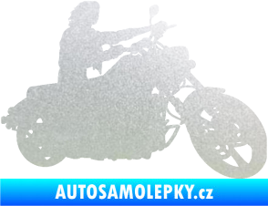 Samolepka Motorka 050 pravá pískované sklo