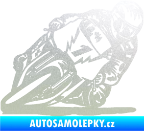 Samolepka Motorka 051 pravá pískované sklo
