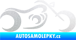 Samolepka Motorka 057 pravá obrys pískované sklo