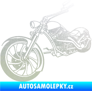 Samolepka Motorka chopper 002 levá pískované sklo