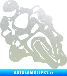 Samolepka Motorkář 013 levá pískované sklo