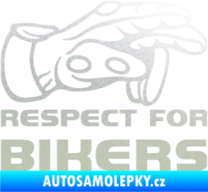 Samolepka Motorkář 014 pravá respect for bikers pískované sklo