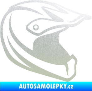 Samolepka Motorkářská helma 001 pravá pískované sklo