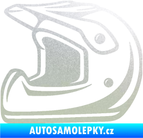 Samolepka Motorkářská helma 002 levá pískované sklo