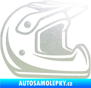 Samolepka Motorkářská helma 002 pravá pískované sklo