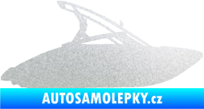 Samolepka Motorový člun 001 pravá pískované sklo