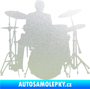 Samolepka Music 009 pravá hráč na bicí pískované sklo