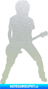Samolepka Music 010 pravá rocker s kytarou pískované sklo