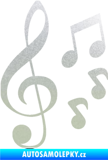 Samolepka Music noty a houslový klíč 002 pískované sklo