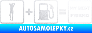 Samolepka My best friend  pískované sklo