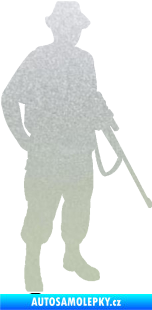 Samolepka Myslivec 004 pravá pískované sklo