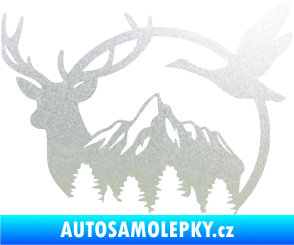 Samolepka Myslivost 002 levá lesní zvěř pískované sklo