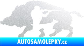 Samolepka Myslivost 006 levá divoké prase pískované sklo