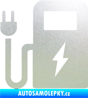 Samolepka Nabíjecí stanice 001 levá elektromobil charge pískované sklo