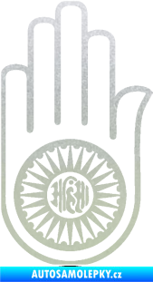 Samolepka Náboženský symbol Džinismus Ahimsa pískované sklo