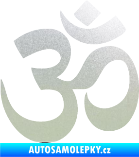 Samolepka Náboženský symbol Hinduismus Óm 001 pískované sklo