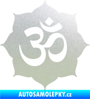 Samolepka Náboženský symbol Hinduismus Óm 002 pískované sklo