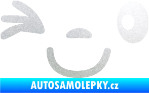 Samolepka Obličej 008 levá mrkající pískované sklo