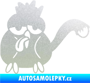Samolepka Oškubaný ptáček levá pískované sklo