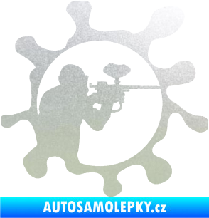 Samolepka Paintball 004 pravá pískované sklo