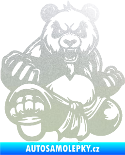 Samolepka Panda 012 levá Kung Fu bojovník pískované sklo