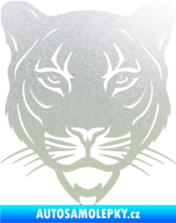 Samolepka Panter 002 hlava black panther pískované sklo