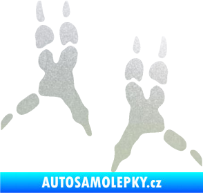 Samolepka Papoušek 008 stopy levá pískované sklo