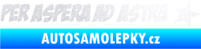 Samolepka Per Aspera Ad Astra nápis přes překážky ke hvězdám pískované sklo