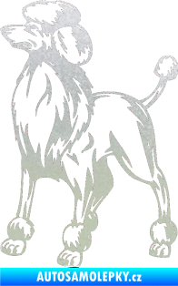 Samolepka Pes 014 levá Pudl pískované sklo