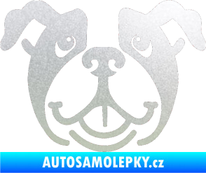 Samolepka Pes 069 Buldoček pískované sklo