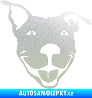 Samolepka Pes 072 pravá Pitbull pískované sklo