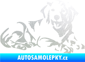 Samolepka Pes 106 pravá Retrívr pískované sklo