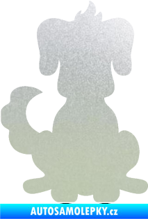 Samolepka Pes 113 levá kreslená silueta pískované sklo