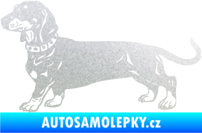 Samolepka Pes 122 levá jezevčík pískované sklo