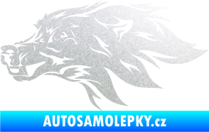 Samolepka Pes 127 levá hlava pískované sklo
