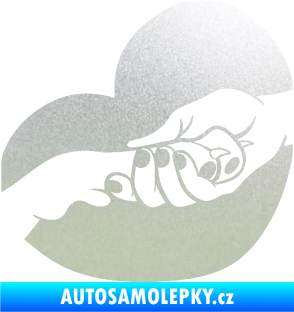 Samolepka Pes 129 levá packa v ruce pískované sklo