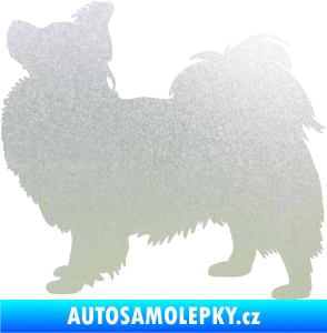 Samolepka Pes 149 levá papillon pískované sklo