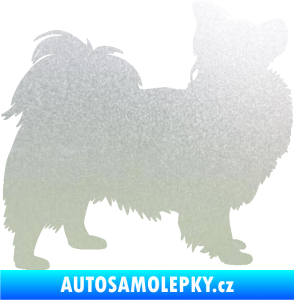Samolepka Pes 149 pravá papillon pískované sklo