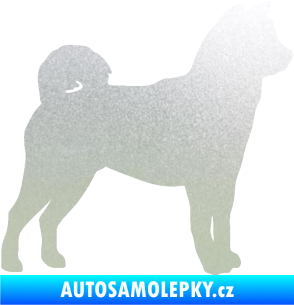 Samolepka Pes 191 pravá Shiba - Inu pískované sklo