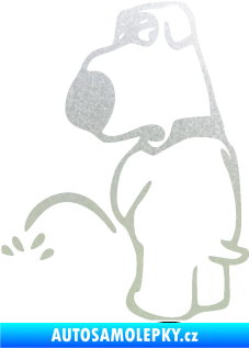Samolepka Pes čůrá 002 levá pískované sklo