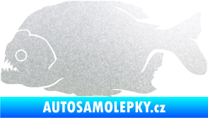 Samolepka Piraňa 001 levá dravá ryba pískované sklo