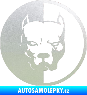 Samolepka Pitbull 001 kruh levá pískované sklo