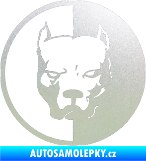 Samolepka Pitbull 001 kruh pravá pískované sklo