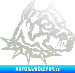 Samolepka Pitbull hlava 006 pravá pískované sklo