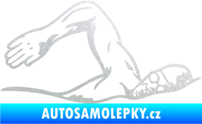 Samolepka Plavání pravá 002  pískované sklo
