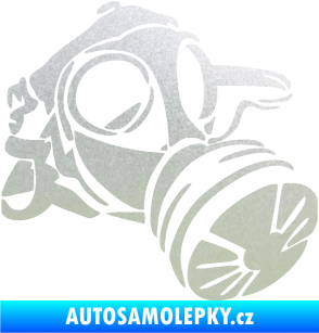 Samolepka Plynová maska pravá pískované sklo
