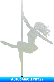 Samolepka Pole dance 001 levá tanec na tyči pískované sklo